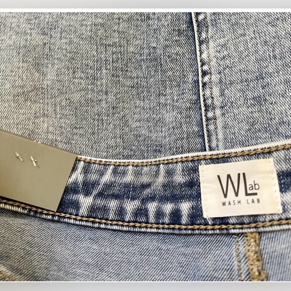 New Wash Lab Selma Pieced Denim Maxi Skirt In Azure Wash Size 31 - Picture 9 of 11